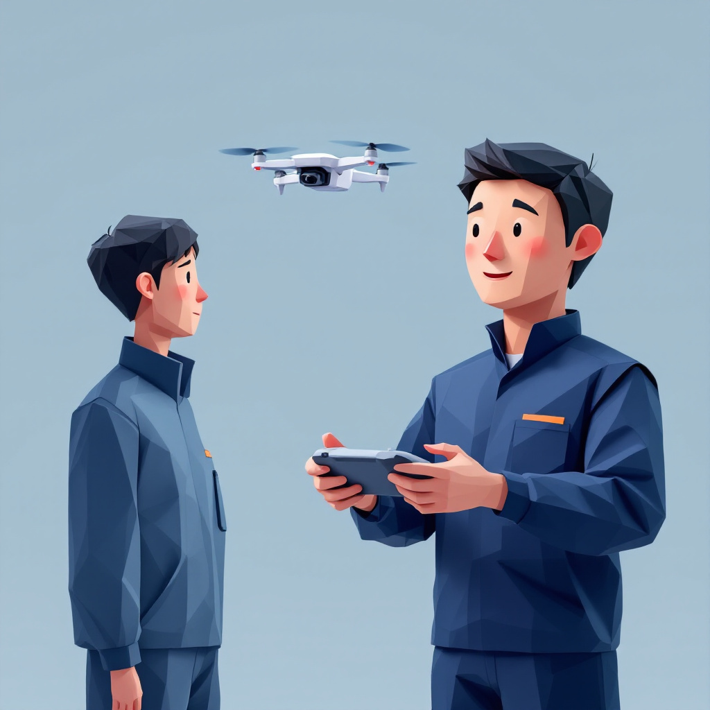 ドローンスクール講師のキャラクターイラスト